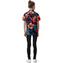 Tropical Flowers Floral Floral Pattern Pattern Kids  Short Sleeve Shirt View2