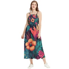 Tropical Flowers Floral Floral Pattern Pattern Boho Sleeveless Summer Dress by Pakemis