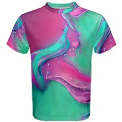 Marble Background - Abstract - Artist - Artistic - Colorful Men s Cotton Tee by GardenOfOphir