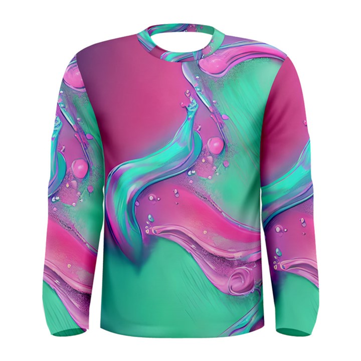 Marble Background - Abstract - Artist - Artistic - Colorful Men s Long Sleeve Tee