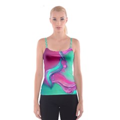 Marble Background - Abstract - Artist - Artistic - Colorful Spaghetti Strap Top