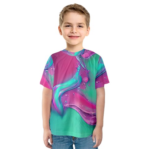 Marble Background - Abstract - Artist - Artistic - Colorful Kids  Sport Mesh Tee by GardenOfOphir