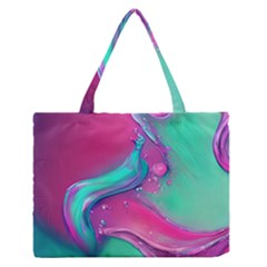 Marble Background - Abstract - Artist - Artistic - Colorful Zipper Medium Tote Bag