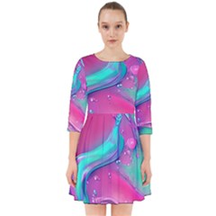 Marble Background - Abstract - Artist - Artistic - Colorful Smock Dress by GardenOfOphir