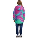 Marble Background - Abstract - Artist - Artistic - Colorful Kid s Hooded Longline Puffer Jacket View4