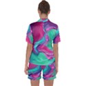 Marble Background - Abstract - Artist - Artistic - Colorful Satin Short Sleeve Pajamas Set View2