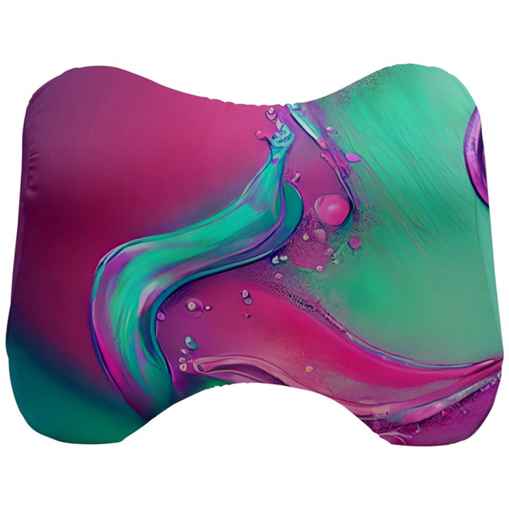 Marble Background - Abstract - Artist - Artistic - Colorful Head Support Cushion