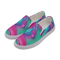 Marble Background - Abstract - Artist - Artistic - Colorful Women s Canvas Slip Ons by GardenOfOphir