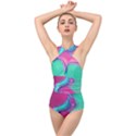 Marble Background - Abstract - Artist - Artistic - Colorful Cross Front Low Back Swimsuit View1