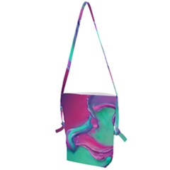 Marble Background - Abstract - Artist - Artistic - Colorful Folding Shoulder Bag by GardenOfOphir