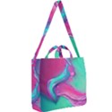 Marble Background - Abstract - Artist - Artistic - Colorful Square Shoulder Tote Bag View2