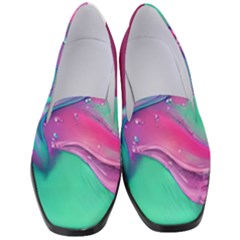 Marble Background - Abstract - Artist - Artistic - Colorful Women s Classic Loafer Heels by GardenOfOphir