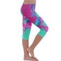 Marble Background - Abstract - Artist - Artistic - Colorful Kids  Lightweight Velour Capri Leggings  View3