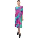 Marble Background - Abstract - Artist - Artistic - Colorful Ruffle End Midi Chiffon Dress View1