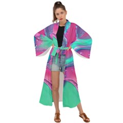 Marble Background - Abstract - Artist - Artistic - Colorful Maxi Kimono by GardenOfOphir