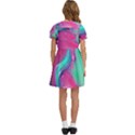 Marble Background - Abstract - Artist - Artistic - Colorful Kids  Bow Tie Puff Sleeve Dress View4