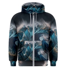 Tsunami Waves Ocean Sea Water Rough Seas 5 Men s Zipper Hoodie