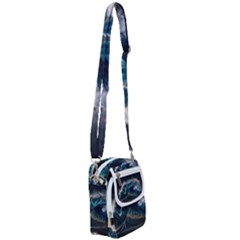 Tsunami Waves Ocean Sea Water Rough Seas 5 Shoulder Strap Belt Bag by Pakemis