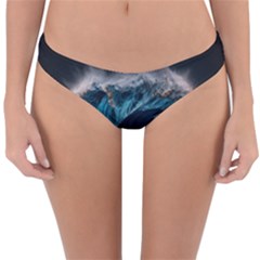 Tsunami Waves Ocean Sea Water Rough Seas 5 Reversible Hipster Bikini Bottoms by Pakemis