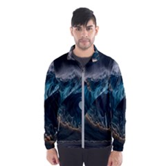 Tsunami Waves Ocean Sea Water Rough Seas 5 Men s Windbreaker