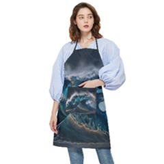 Tsunami Waves Ocean Sea Water Rough Seas 5 Pocket Apron by Pakemis