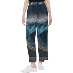 Tsunami Waves Ocean Sea Water Rough Seas 5 Women s Pants  by Pakemis