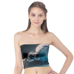 Tsunami Waves Ocean Sea Water Rough Seas 2 Tube Top by Pakemis