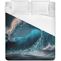 Tsunami Waves Ocean Sea Water Rough Seas 2 Duvet Cover (california King Size) by Pakemis