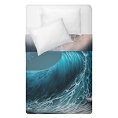 Tsunami Waves Ocean Sea Water Rough Seas 2 Duvet Cover Double Side (single Size) by Pakemis