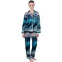 Tsunami Waves Ocean Sea Water Rough Seas 2 Women s Long Sleeve Satin Pajamas Set	 View1