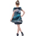 Tsunami Waves Ocean Sea Water Rough Seas 2 Kids  Tie Up Tunic Dress View2