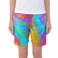 Curvy Contemporary - Flow - Modern - Contemporary Art - Beautiful Women s Basketball Shorts by GardenOfOphir