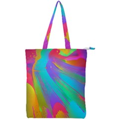 Curvy Contemporary - Flow - Modern - Contemporary Art - Beautiful Double Zip Up Tote Bag by GardenOfOphir