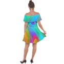 Curvy Contemporary - Flow - Modern - Contemporary Art - Beautiful Off Shoulder Velour Dress View2