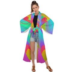 Curvy Contemporary - Flow - Modern - Contemporary Art - Beautiful Maxi Kimono by GardenOfOphir