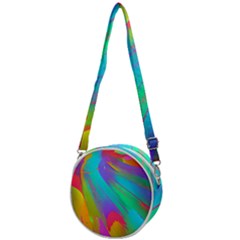 Curvy Contemporary - Flow - Modern - Contemporary Art - Beautiful Crossbody Circle Bag by GardenOfOphir