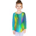 Liquid Shapes - Fluid Arts - Watercolor - Abstract Backgrounds Kids  Long Sleeve Tee View1