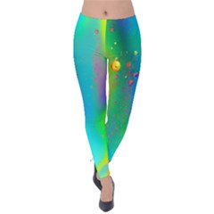 Liquid Shapes - Fluid Arts - Watercolor - Abstract Backgrounds Velvet Leggings by GardenOfOphir