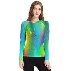 Liquid Shapes - Fluid Arts - Watercolor - Abstract Backgrounds Women s Long Sleeve Rash Guard by GardenOfOphir