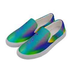 Liquid Shapes - Fluid Arts - Watercolor - Abstract Backgrounds Women s Canvas Slip Ons by GardenOfOphir