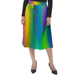 Liquid Shapes - Fluid Arts - Watercolor - Abstract Backgrounds Classic Velour Midi Skirt  by GardenOfOphir