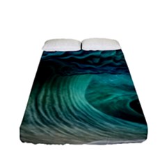 Tsunami Waves Ocean Sea Water Rough Seas Fitted Sheet (full/ Double Size) by Pakemis