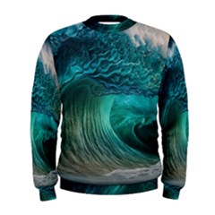 Tsunami Waves Ocean Sea Water Rough Seas Men s Sweatshirt