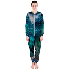 Tsunami Waves Ocean Sea Water Rough Seas Onepiece Jumpsuit (ladies)