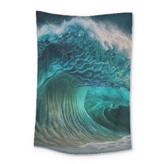 Tsunami Waves Ocean Sea Water Rough Seas Small Tapestry