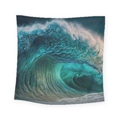 Tsunami Waves Ocean Sea Water Rough Seas Square Tapestry (small)