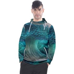 Tsunami Waves Ocean Sea Water Rough Seas Men s Pullover Hoodie