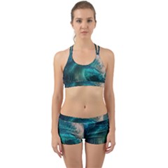 Tsunami Waves Ocean Sea Water Rough Seas Back Web Gym Set by Pakemis