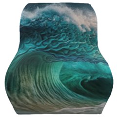 Tsunami Waves Ocean Sea Water Rough Seas Car Seat Back Cushion  by Pakemis