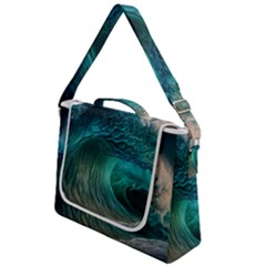 Tsunami Waves Ocean Sea Water Rough Seas Box Up Messenger Bag by Pakemis